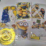 Yellow Cartoon Party Supplies Decorations Birthday Banana Guys Cupcake Toppers