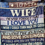 To My Wife Throw Blanket Small Soft 40x50 Love Life Marriage Gift Anniversary