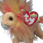 Ty Beanie Baby Bushy 2000 Lion Plush Orange Neon Cat Jungle Vintage
