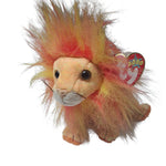 Ty Beanie Baby Bushy 2000 Lion Plush Orange Neon Cat Jungle Vintage
