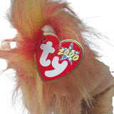 Ty Beanie Baby Bushy 2000 Lion Plush Orange Neon Cat Jungle Vintage