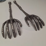 Metal Skeleton Arms Hands Salad Forks Halloween Decor Prop Haunted House Pair