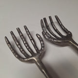 Metal Skeleton Arms Hands Salad Forks Halloween Decor Prop Haunted House Pair