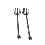 Metal Skeleton Arms Hands Salad Forks Halloween Decor Prop Haunted House Pair