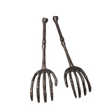 Metal Skeleton Arms Hands Salad Forks Halloween Decor Prop Haunted House Pair