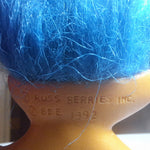 Vintage Troll Dolls Small Short Set of 3 Pink Blue Hair Russ Berrie 80s 90s Toy