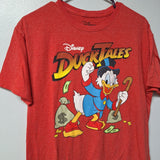 Disney Duck Tales Tee Shirt Mens Medium Red Scrooge McDuck Short Sleeve Cartoon