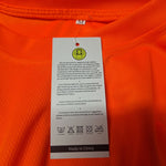 Orange Reflective Work Shirt Medium Mens Construction Safety Pocket Breathable
