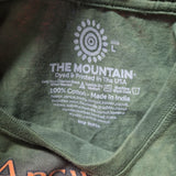 The Mountain Beer Answer Shirt Short Sleeve Mens Large Green USA India Made