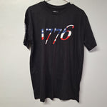 1776 USA American Flag Tee Shirt Mens Large Black Short Sleeve Independance