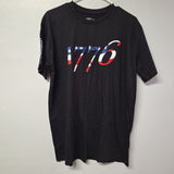 1776 USA American Flag Tee Shirt Mens Large Black Short Sleeve Independance
