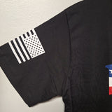 1776 USA American Flag Tee Shirt Mens Large Black Short Sleeve Independance