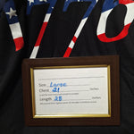 1776 USA American Flag Tee Shirt Mens Large Black Short Sleeve Independance