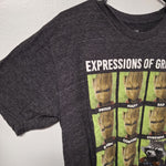 Groot Guardians of the Galaxy Shirt Youth Large Impressions Faces Boys Black