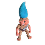 1992 Hasbro Troll Soldier Combat Blue Hair Camo Vintage Boys Toy Swivel Waist