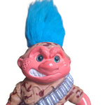 1992 Hasbro Troll Soldier Combat Blue Hair Camo Vintage Boys Toy Swivel Waist