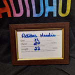 Adidas Hoodie Colorful Boys 18 20 XL Black Rainbow Wavy Teen Tween