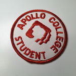 Apollo College Vintage Patch Student Education Women Studies Red White 3 Inch