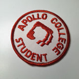Apollo College Vintage Patch Student Education Women Studies Red White 3 Inch