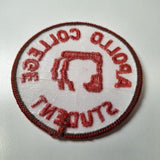 Apollo College Vintage Patch Student Education Women Studies Red White 3 Inch