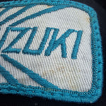 Suzuki Patch Vintage White Blue White 2 x 3 Inches Snowmobile Bike