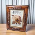 Mackinac Picture Frame Pressed Flowers Vintage Souvenirs Art Michigan Mackinaw