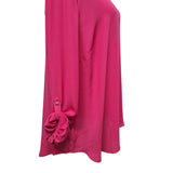 Apt 9 Blouse Long Sheer Pink Womens 1x V Neck Adjustable Sleeves Lightweight