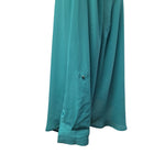 Apt 9 Blouse Long Sheer Green Womens 1x V Neck Adjustable Sleeves Lightweight