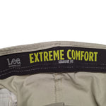Lee Pants Extreme Comfort Khaki MVP Stretch Waistband Mens 50 x 29 Straight Leg