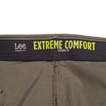 Lee Pants Extreme Comfort Dark Khaki MVP Stretch Waistband Mens 50 x 29 Straight