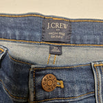 J Crew Button Fly Capri Pants Blue Jean Denim Womens 30 Skinny High Rise