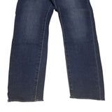 J Crew Button Fly Capri Pants Blue Jean Denim Womens 30 Skinny High Rise