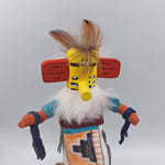 Kachina Handmade Doll Signed 7 Inch Hill AM Native American Indian Art Wood Fur