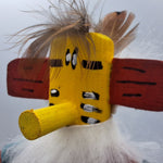 Kachina Handmade Doll Signed 7 Inch Hill AM Native American Indian Art Wood Fur