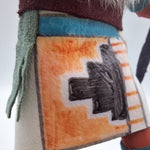 Kachina Handmade Doll Signed 7 Inch Hill AM Native American Indian Art Wood Fur
