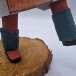 Kachina Handmade Doll Signed 7 Inch Hill AM Native American Indian Art Wood Fur
