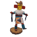 Kachina Handmade Doll Signed 7 Inch Hill AM Native American Indian Art Wood Fur