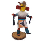 Kachina Handmade Doll Signed 7 Inch Hill AM Native American Indian Art Wood Fur