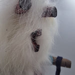Kachina Handmade Doll Signed 8 Inch Wolf AM Native American Indian Art Wood Fur