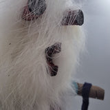Kachina Handmade Doll Signed 8 Inch Wolf AM Native American Indian Art Wood Fur