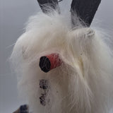 Kachina Handmade Doll Signed 8 Inch Wolf AM Native American Indian Art Wood Fur