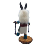 Kachina Handmade Doll Signed 8 Inch Wolf AM Native American Indian Art Wood Fur