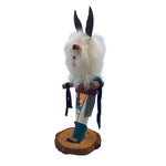 Kachina Handmade Doll Signed 8 Inch Wolf AM Native American Indian Art Wood Fur