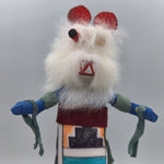 Kachina Handmade Doll Signed 7 Inch Bear AM Native American Indian Art Wood