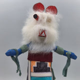Kachina Handmade Doll Signed 7 Inch Bear AM Native American Indian Art Wood