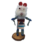 Kachina Handmade Doll Signed 7 Inch Bear AM Native American Indian Art Wood