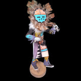 Kachina Doll Sun God S Saunders Signed Vintage Native Art Feather Fur Wood