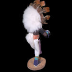 Kachina Doll Sun God S Saunders Signed Vintage Native Art Feather Fur Wood