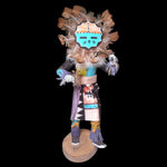 Kachina Doll Sun God S Saunders Signed Vintage Native Art Feather Fur Wood