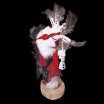 Kachina Doll Kokopelli Freda Charly 125707 Vintage Native Art Feather Fur Music